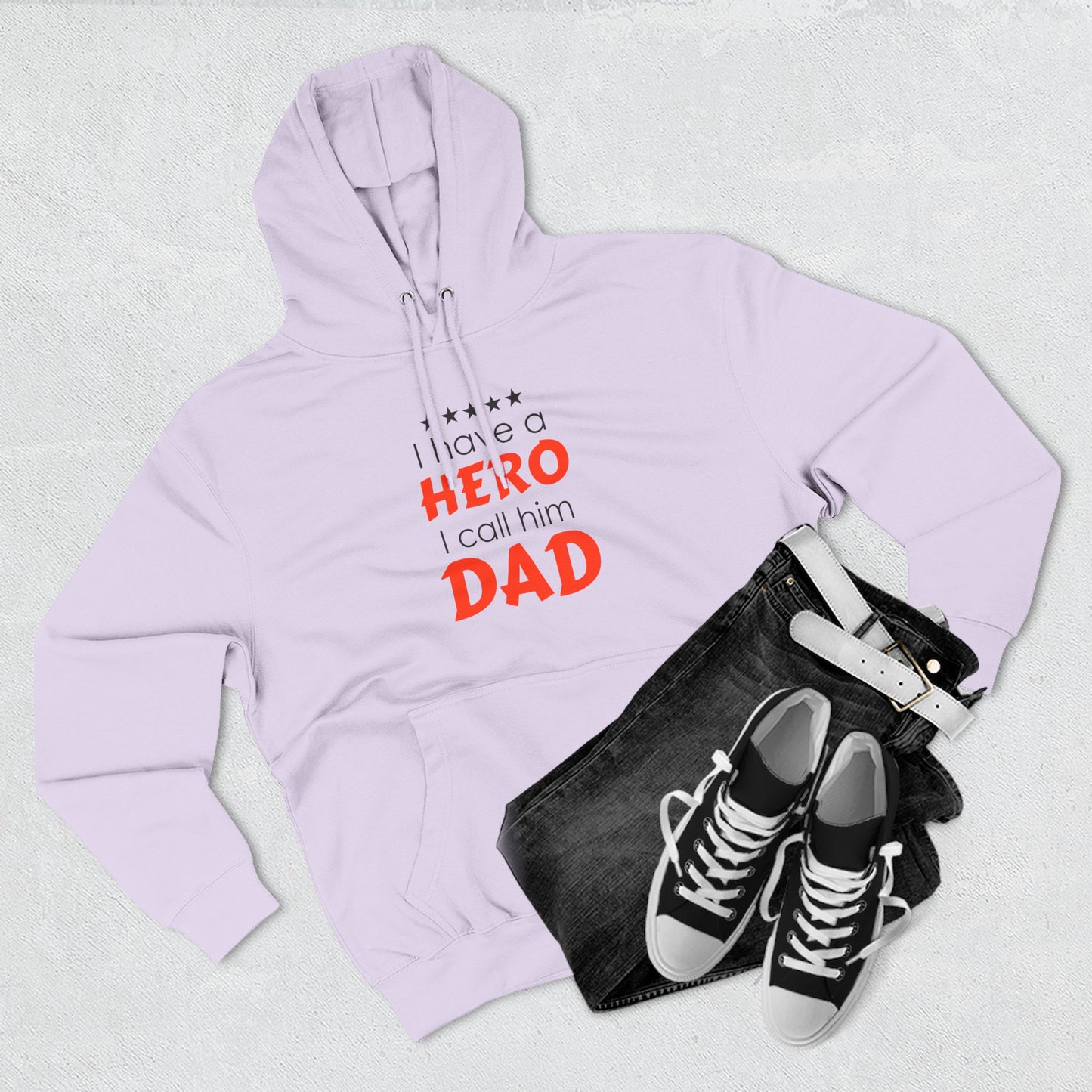 Dad Hero Fleece Hoodie | Perfect Gift for Father's Day, Birthday, Cozy Hoodie, Gift for Dad
