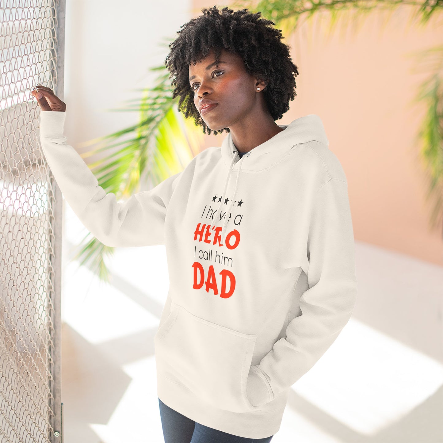 Dad Hero Fleece Hoodie | Perfect Gift for Father's Day, Birthday, Cozy Hoodie, Gift for Dad