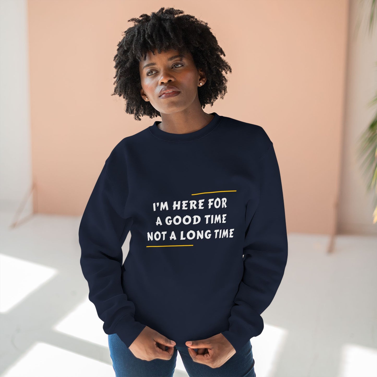 Unisex Crewneck Sweatshirt with Fun Quote, Comfy Casual Wear, Gift for Friends, Cozy Loungewear, Perfect for Parties, Birthday Gift