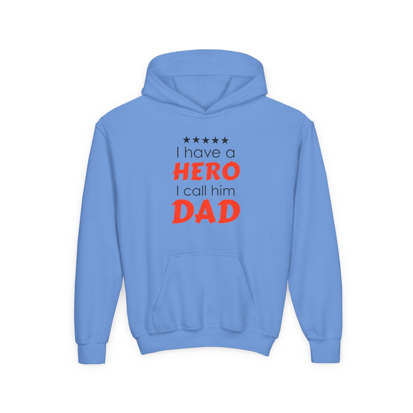 Dad Hero Youth Hoodie, Youth Sweatshirt Gift for Father's Day, Hero Sweatshirt for Kids, Funny Dad Hoodie, Casual Family Apparel