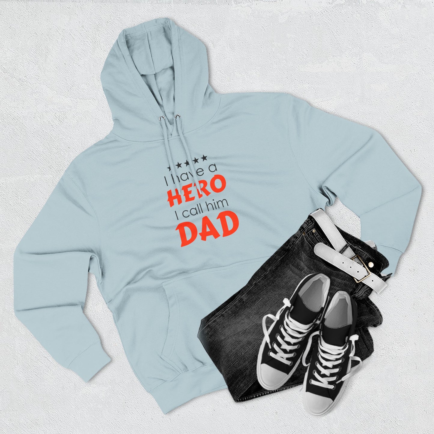 Dad Hero Fleece Hoodie | Perfect Gift for Father's Day, Birthday, Cozy Hoodie, Gift for Dad