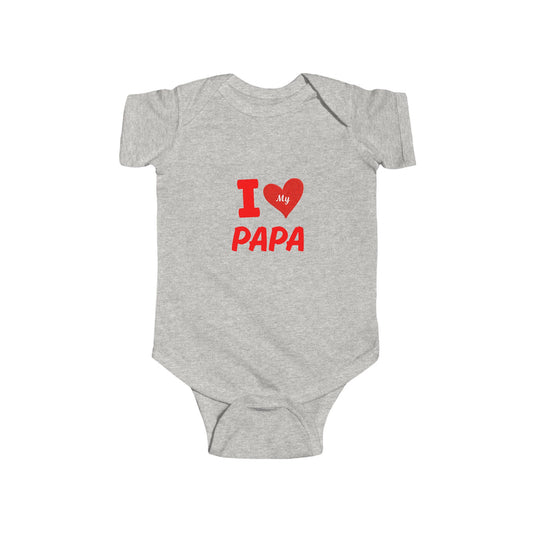 I Love My Papa Infant Bodysuit, Cute Baby Outfit, Baby Shower Gift, Father's Day Apparel
