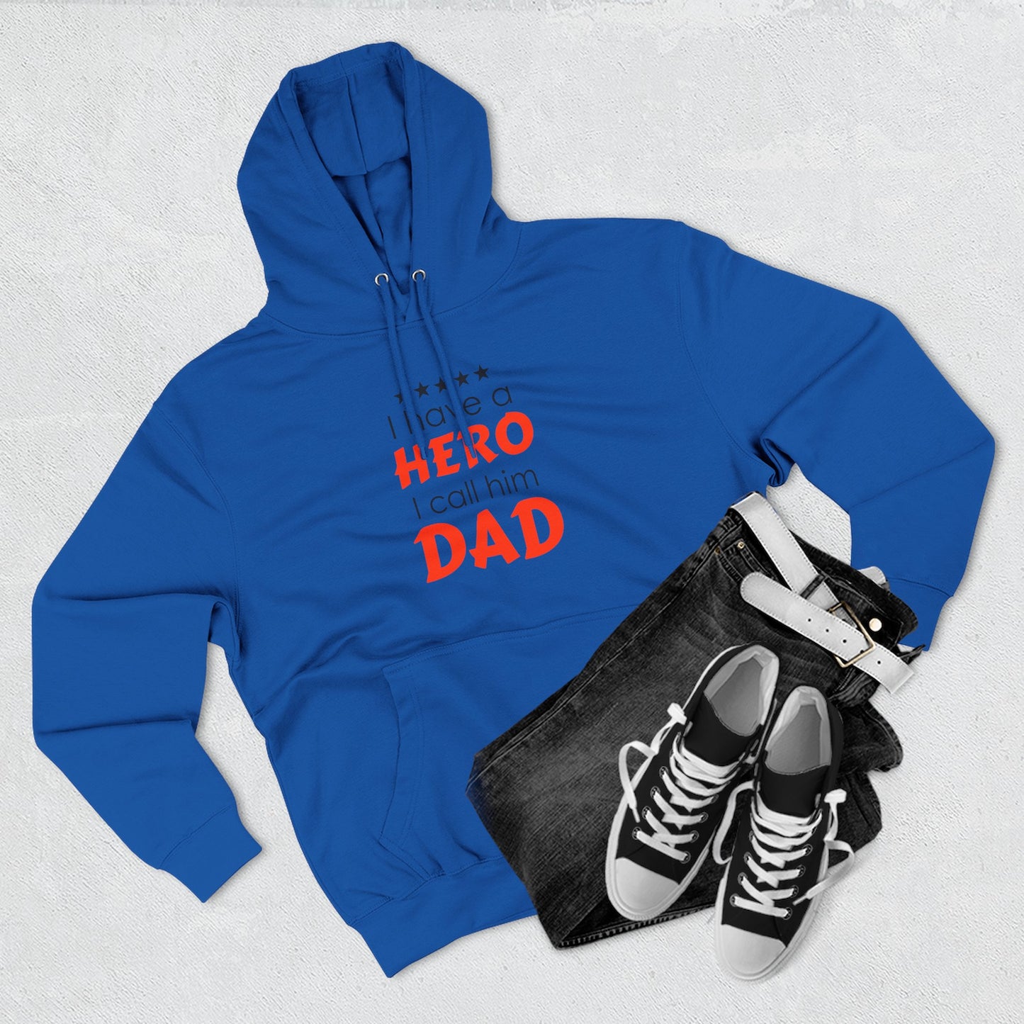 Dad Hero Fleece Hoodie | Perfect Gift for Father's Day, Birthday, Cozy Hoodie, Gift for Dad
