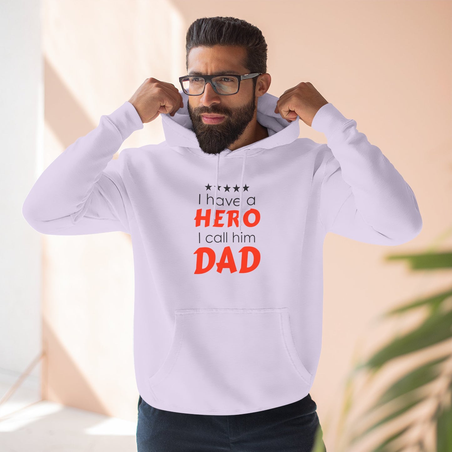 Dad Hero Fleece Hoodie | Perfect Gift for Father's Day, Birthday, Cozy Hoodie, Gift for Dad