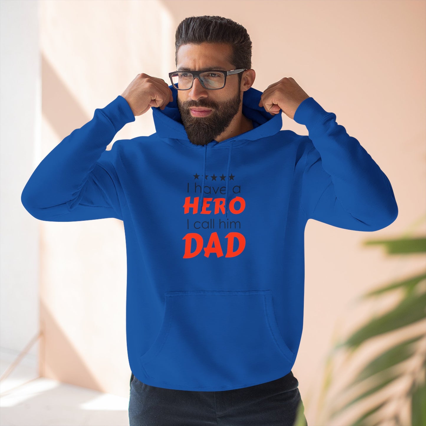 Dad Hero Fleece Hoodie | Perfect Gift for Father's Day, Birthday, Cozy Hoodie, Gift for Dad