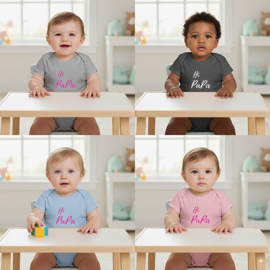 Hi Papa Baby Bodysuit - Soft Infant Fine Jersey
