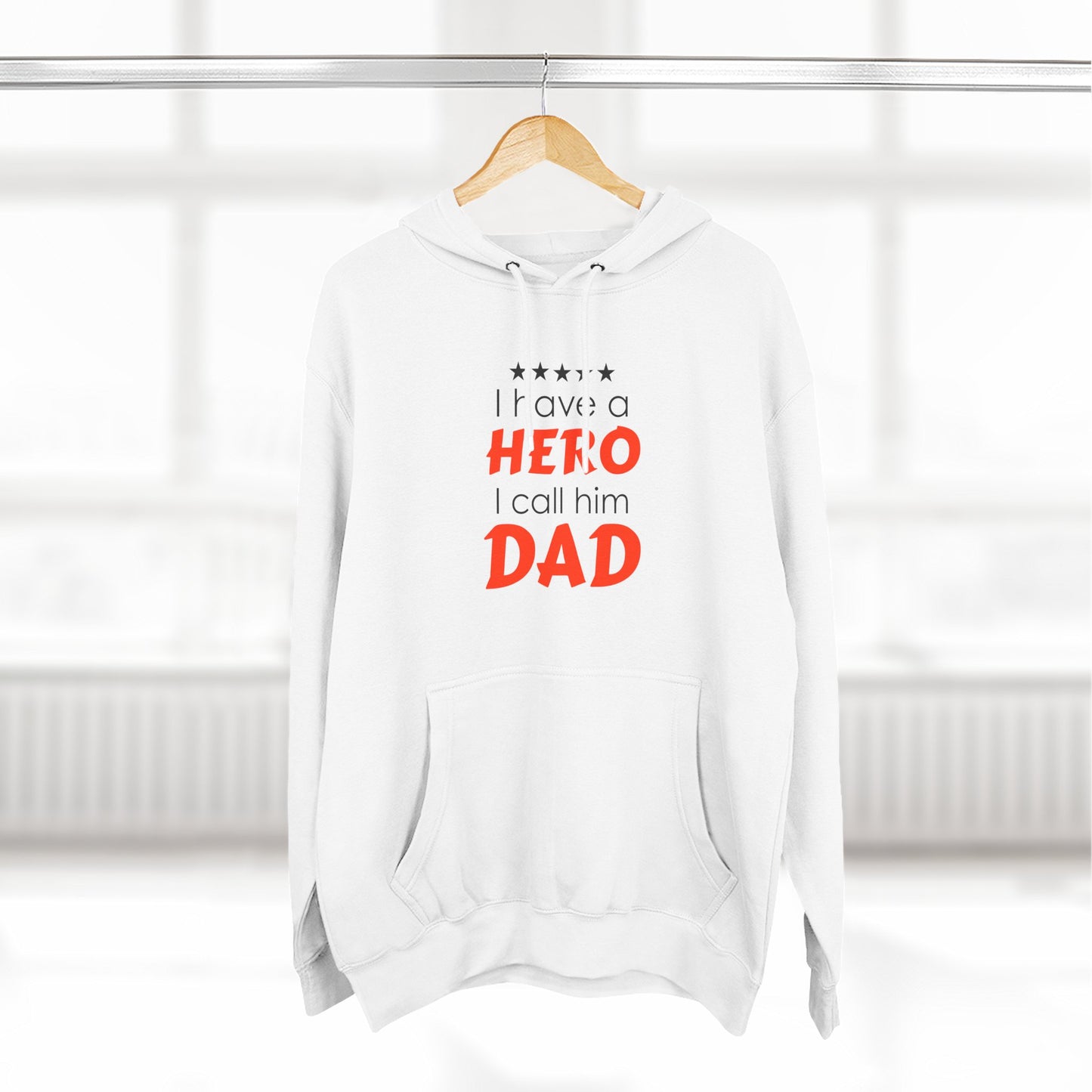 Dad Hero Fleece Hoodie | Perfect Gift for Father's Day, Birthday, Cozy Hoodie, Gift for Dad