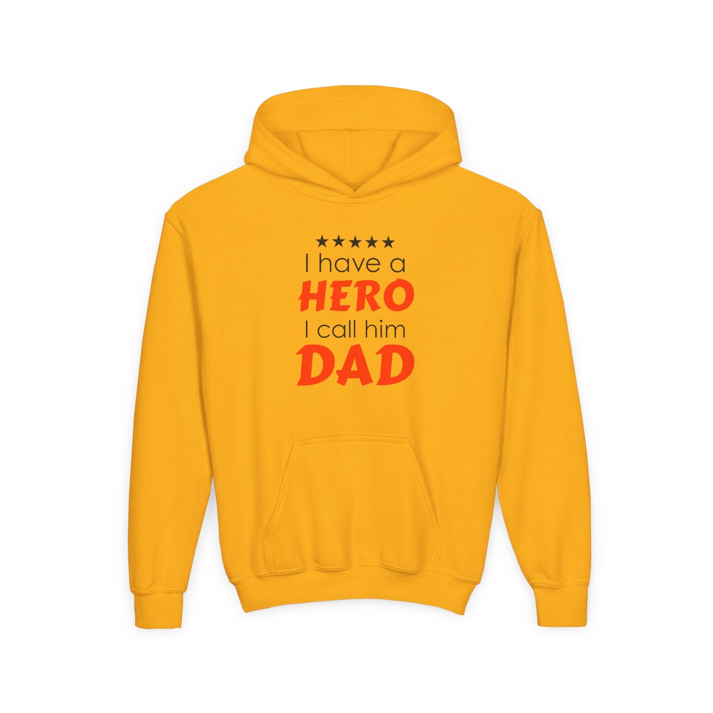 Dad Hero Youth Hoodie, Youth Sweatshirt Gift for Father's Day, Hero Sweatshirt for Kids, Funny Dad Hoodie, Casual Family Apparel