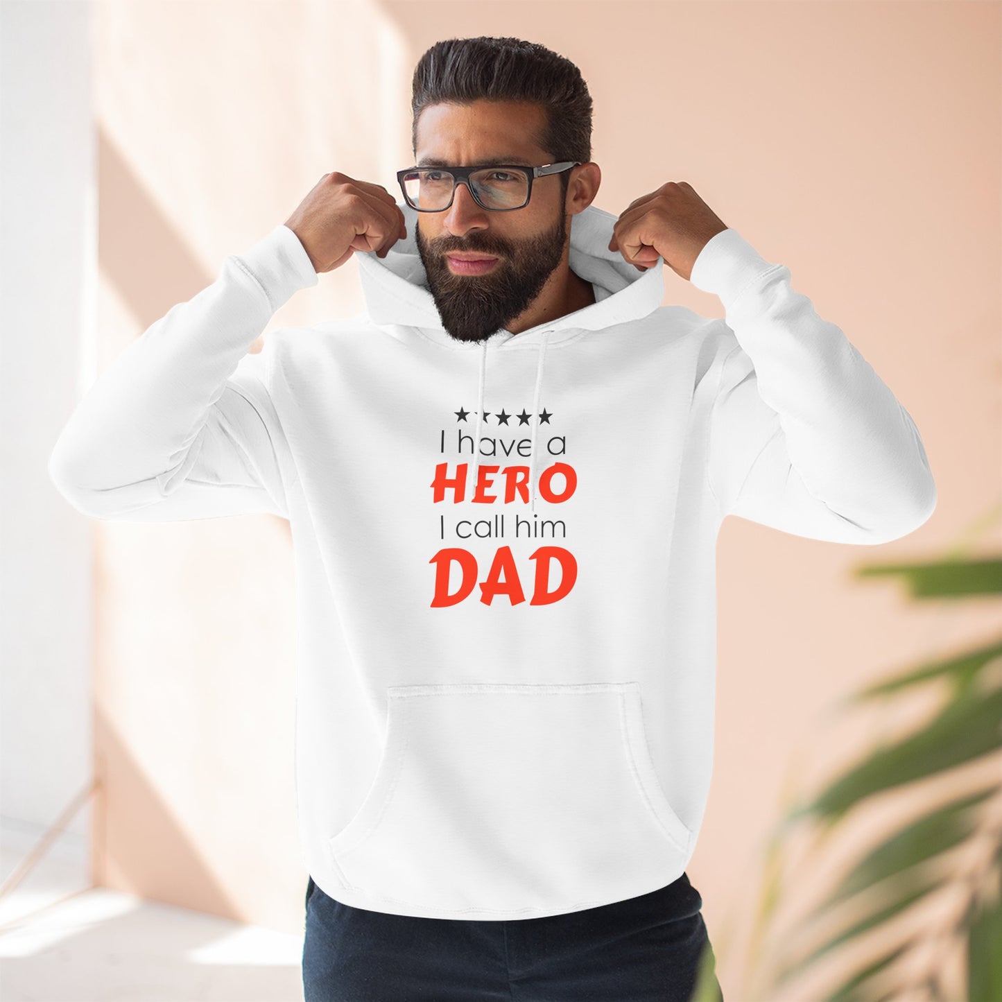 Dad Hero Fleece Hoodie | Perfect Gift for Father's Day, Birthday, Cozy Hoodie, Gift for Dad