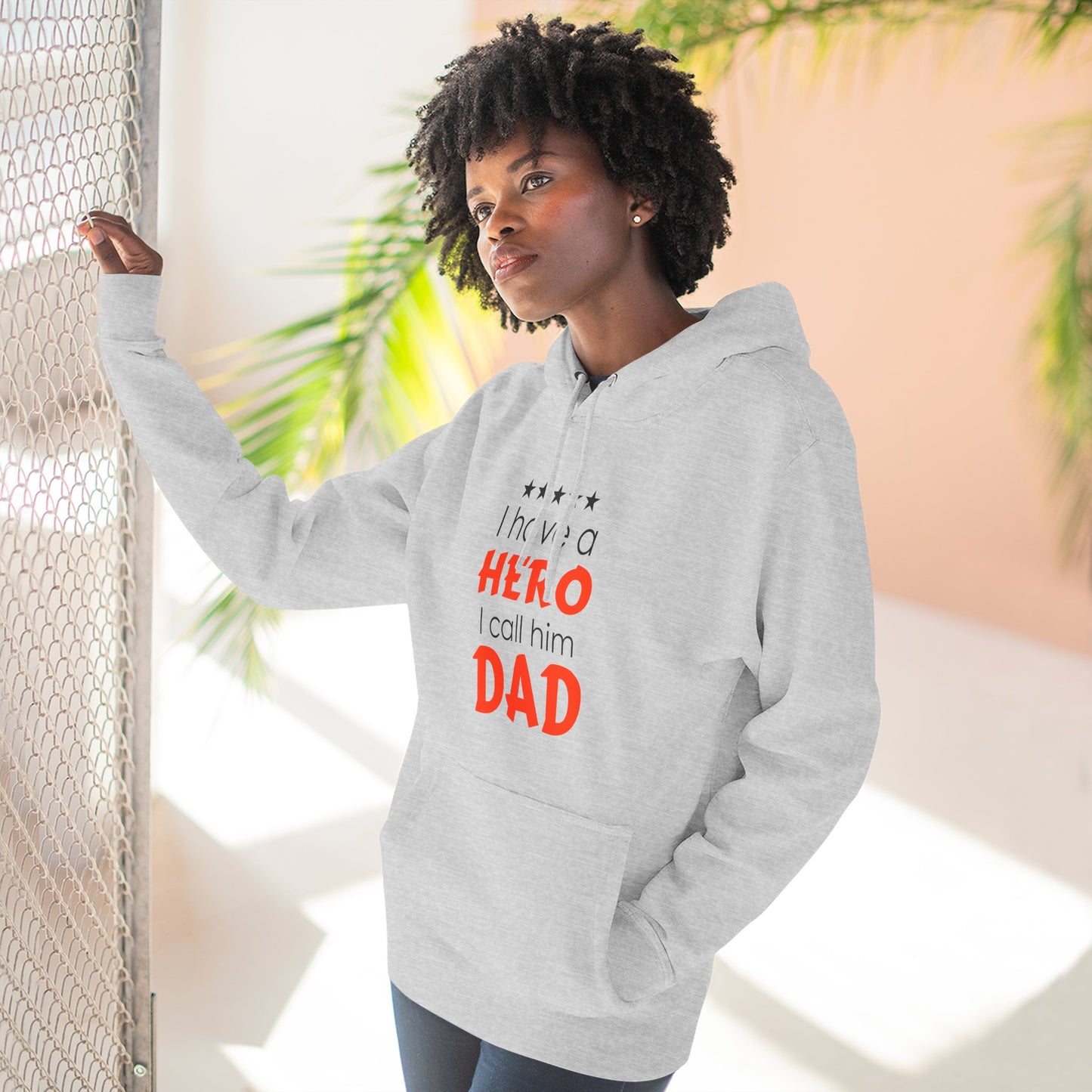 Dad Hero Fleece Hoodie | Perfect Gift for Father's Day, Birthday, Cozy Hoodie, Gift for Dad