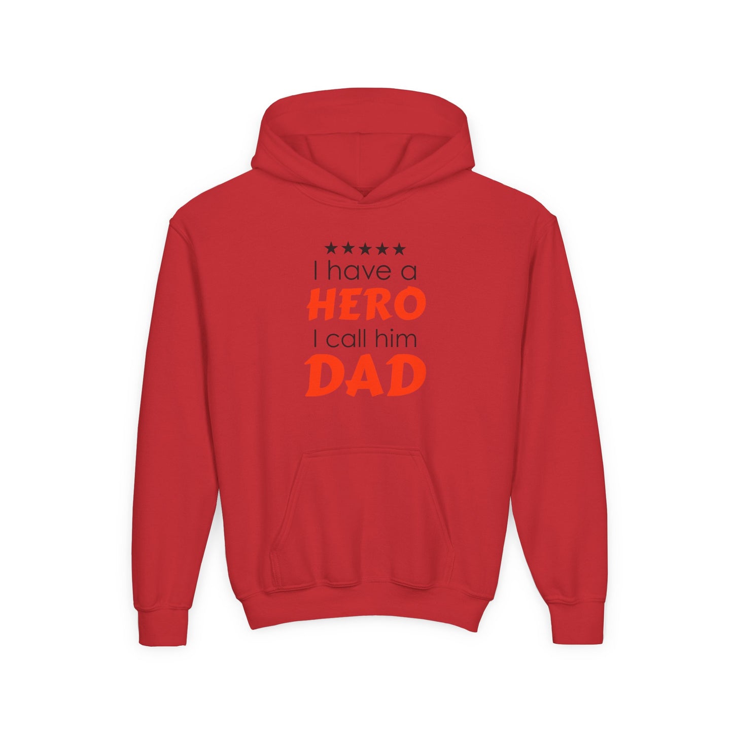 Dad Hero Youth Hoodie, Youth Sweatshirt Gift for Father's Day, Hero Sweatshirt for Kids, Funny Dad Hoodie, Casual Family Apparel