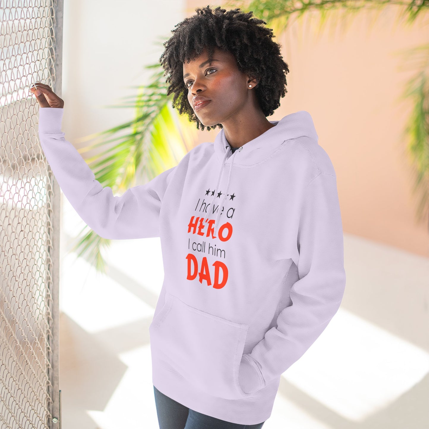 Dad Hero Fleece Hoodie | Perfect Gift for Father's Day, Birthday, Cozy Hoodie, Gift for Dad
