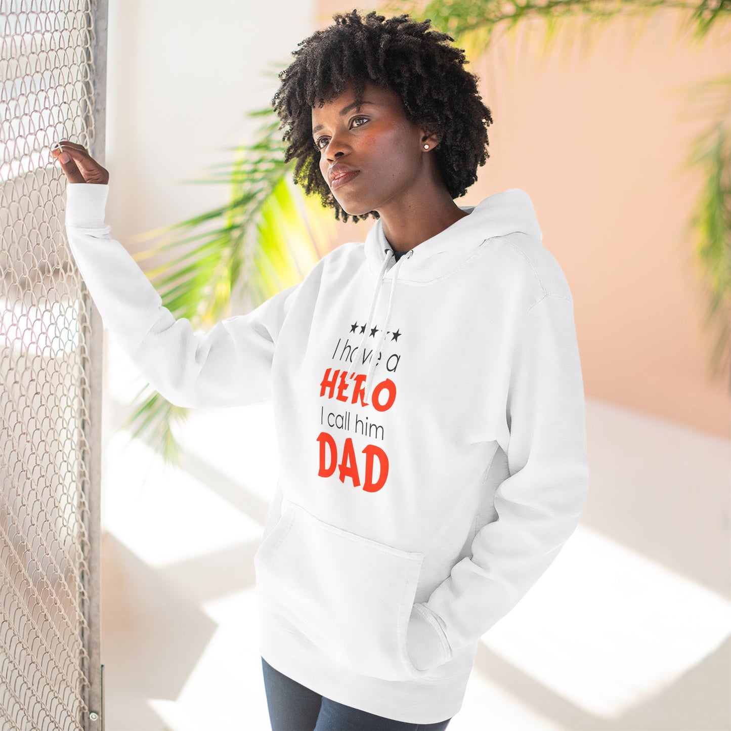 Dad Hero Fleece Hoodie | Perfect Gift for Father's Day, Birthday, Cozy Hoodie, Gift for Dad