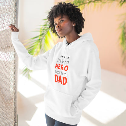 Dad Hero Fleece Hoodie | Perfect Gift for Father's Day, Birthday, Cozy Hoodie, Gift for Dad
