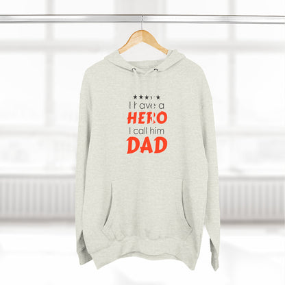 Dad Hero Fleece Hoodie | Perfect Gift for Father's Day, Birthday, Cozy Hoodie, Gift for Dad