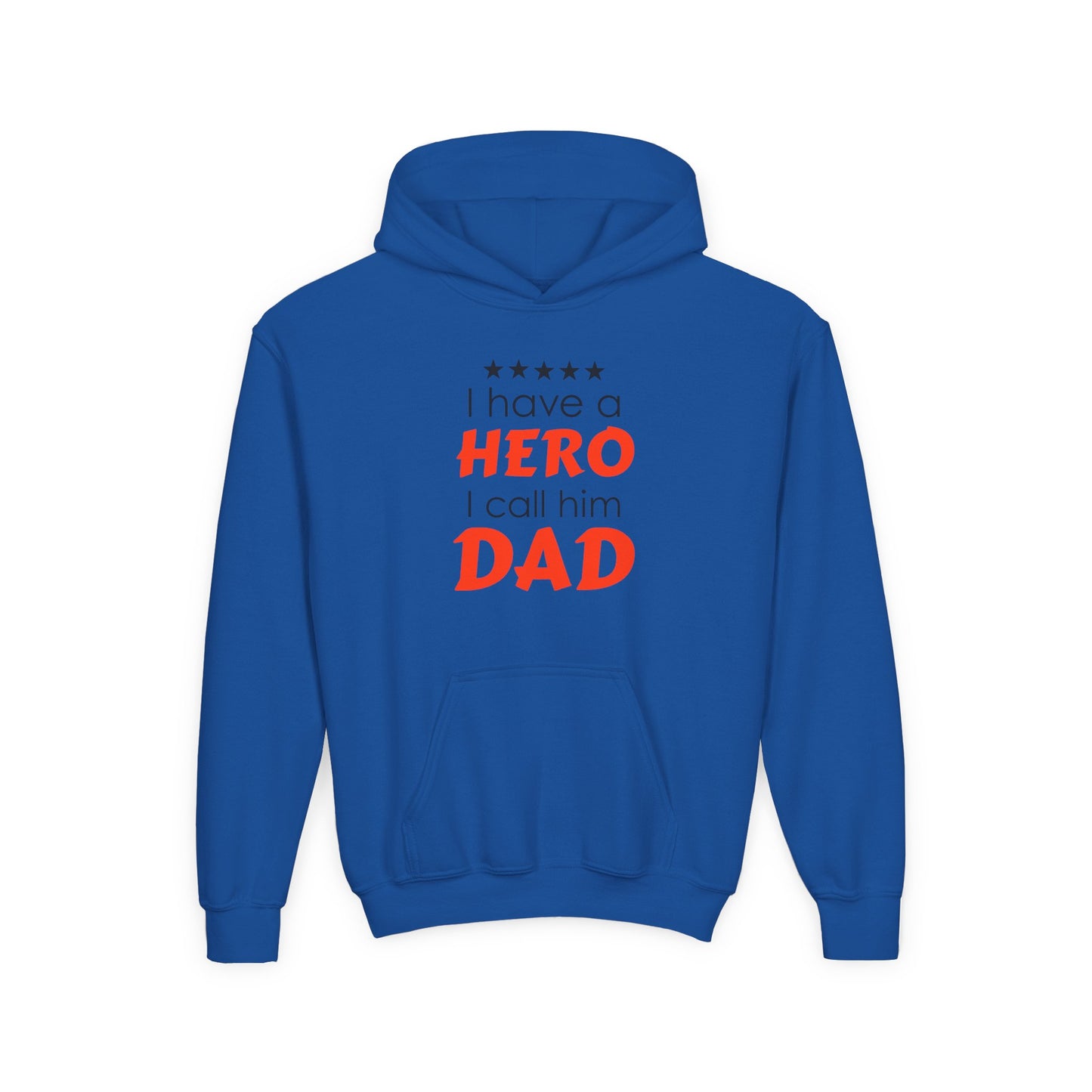 Dad Hero Youth Hoodie, Youth Sweatshirt Gift for Father's Day, Hero Sweatshirt for Kids, Funny Dad Hoodie, Casual Family Apparel