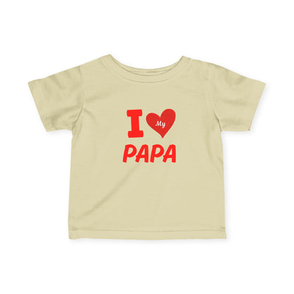 I Love My Papa Infant Tee, Cute Baby Shirt, Father's Day Gift, Baby Shower