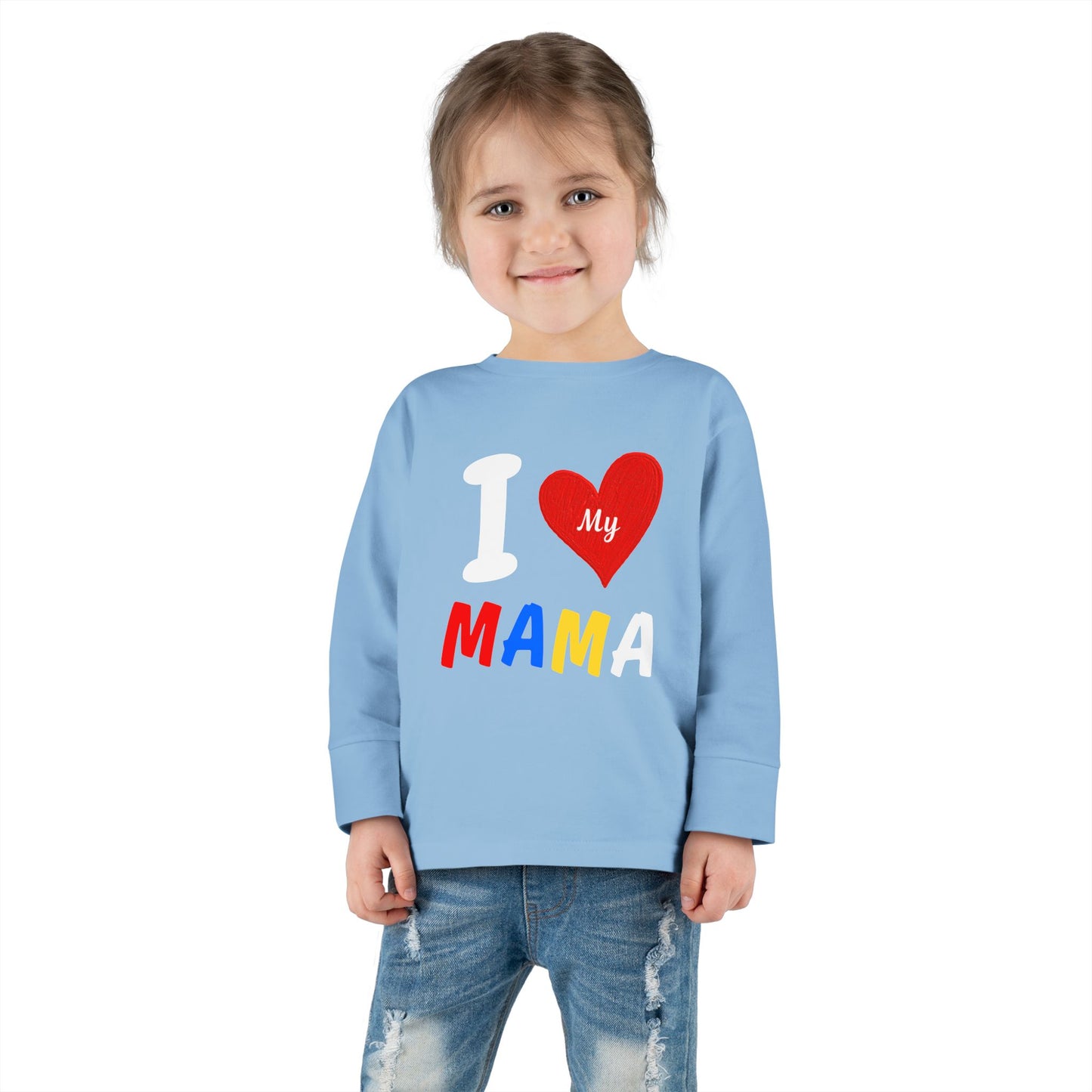 I Love My Mama Toddler Long Sleeve Tee | Cute Toddler Shirt, Gift for Mother's Day, Baby Shower Gift, Kids Casual Wear, Family [...]