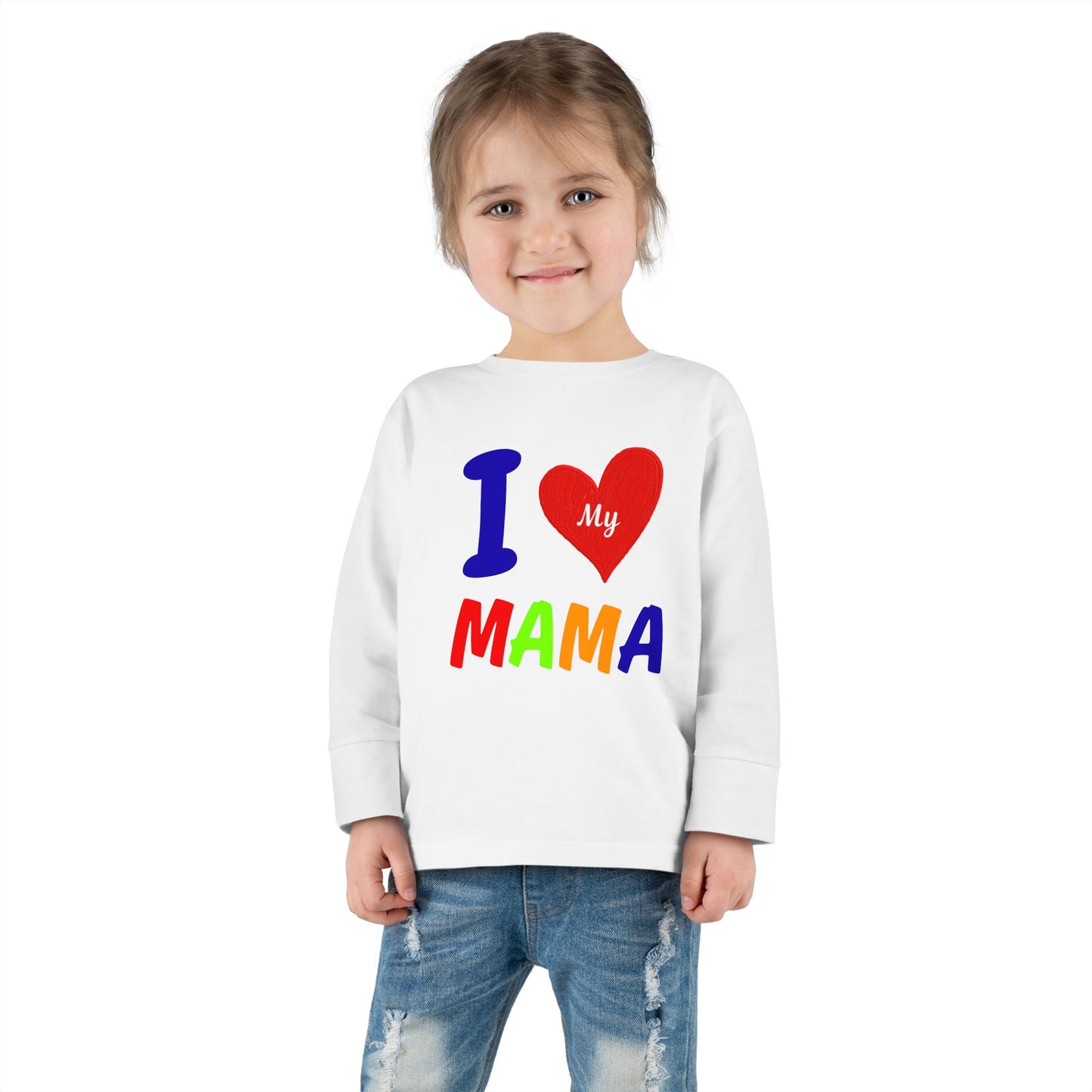I Love My Mama Toddler Long Sleeve Tee | Cute Toddler Shirt, Gift for Mother's Day, Baby Shower Gift, Kids Casual Wear, Family [...]