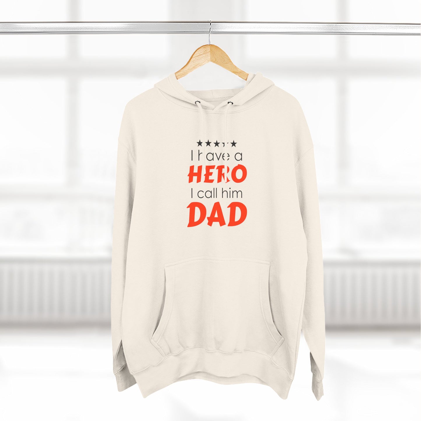 Dad Hero Fleece Hoodie | Perfect Gift for Father's Day, Birthday, Cozy Hoodie, Gift for Dad