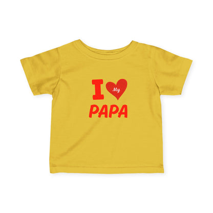 I Love My Papa Infant Tee, Cute Baby Shirt, Father's Day Gift, Baby Shower