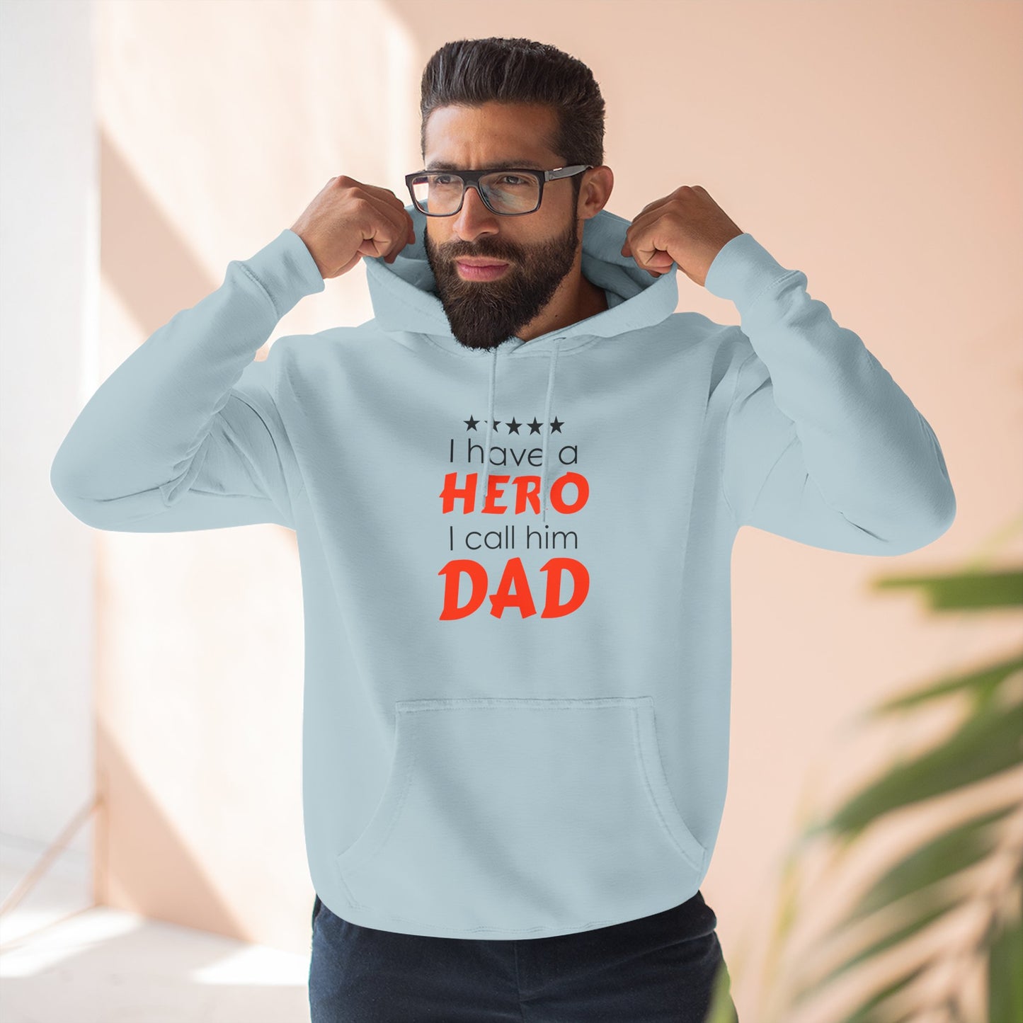 Dad Hero Fleece Hoodie | Perfect Gift for Father's Day, Birthday, Cozy Hoodie, Gift for Dad