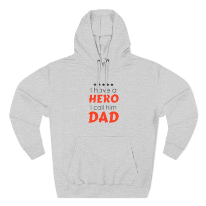 Dad Hero Fleece Hoodie | Perfect Gift for Father's Day, Birthday, Cozy Hoodie, Gift for Dad