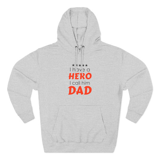 Dad Hero Fleece Hoodie | Perfect Gift for Father's Day, Birthday, Cozy Hoodie, Gift for Dad