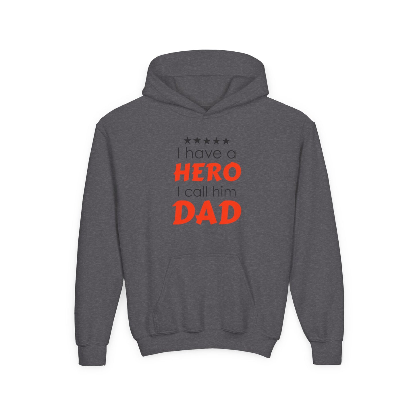 Dad Hero Youth Hoodie, Youth Sweatshirt Gift for Father's Day, Hero Sweatshirt for Kids, Funny Dad Hoodie, Casual Family Apparel