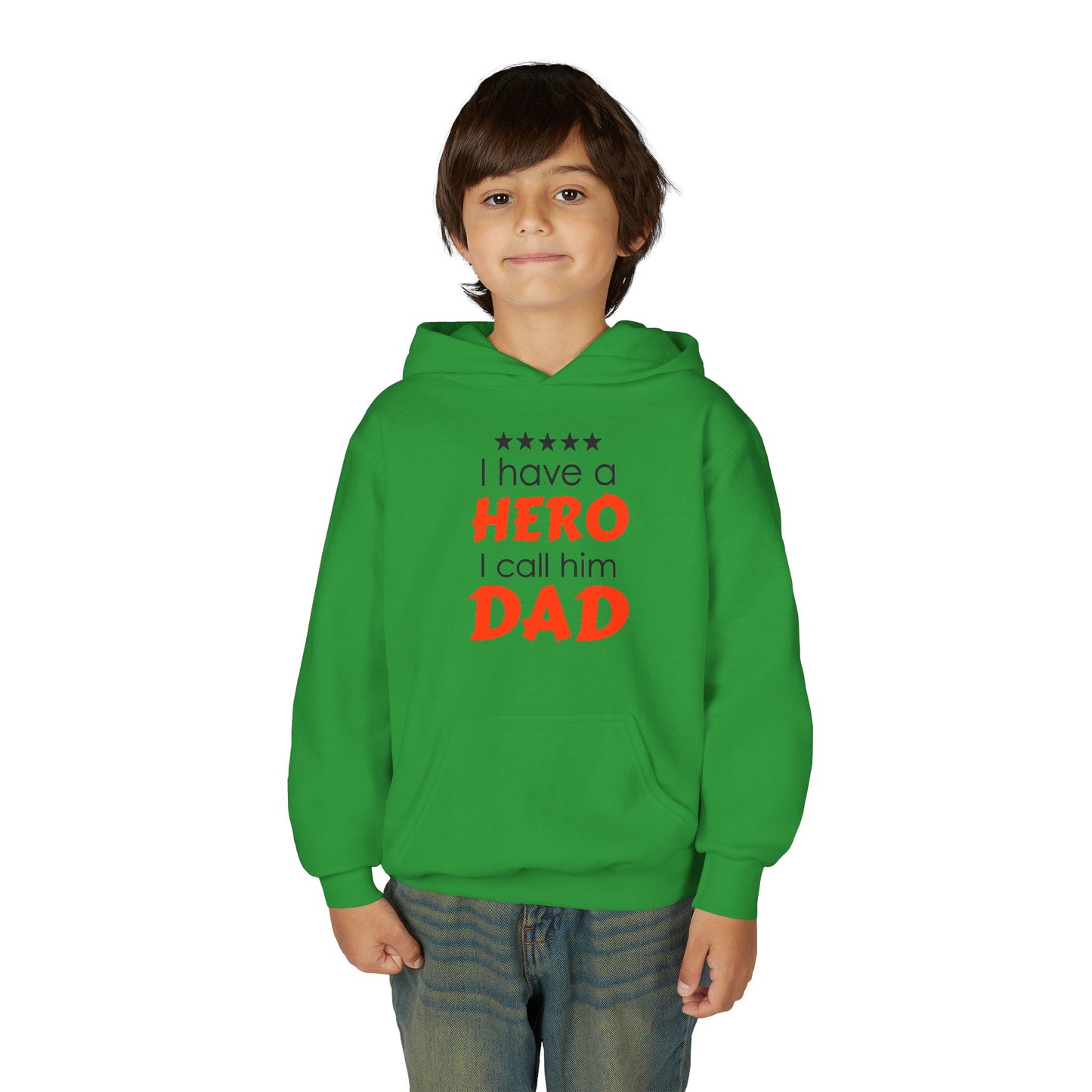 Dad Hero Youth Hoodie, Youth Sweatshirt Gift for Father's Day, Hero Sweatshirt for Kids, Funny Dad Hoodie, Casual Family Apparel