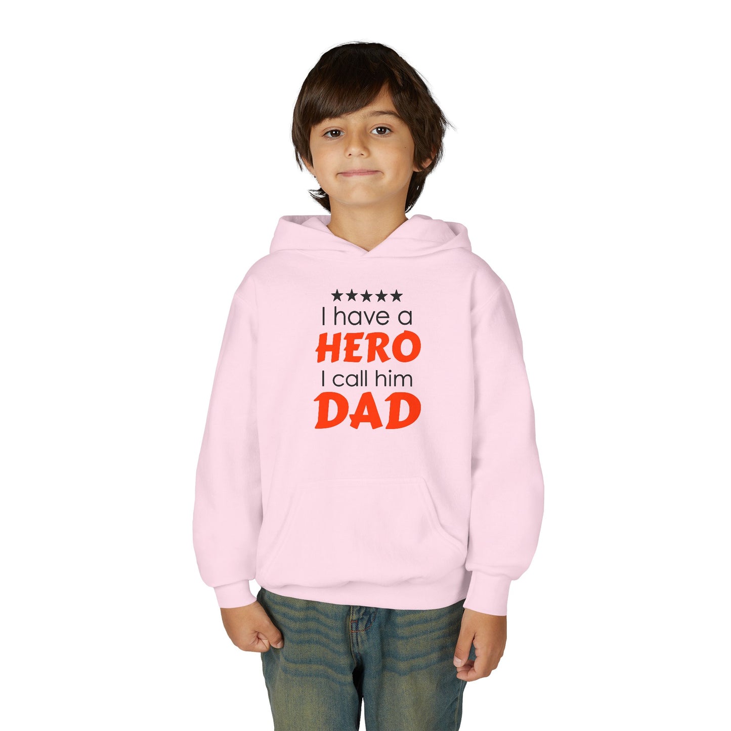 Dad Hero Youth Hoodie, Youth Sweatshirt Gift for Father's Day, Hero Sweatshirt for Kids, Funny Dad Hoodie, Casual Family Apparel