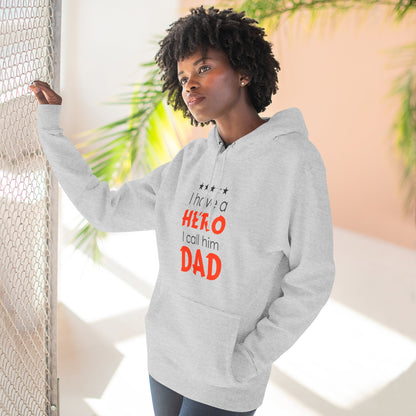 Dad Hero Fleece Hoodie | Perfect Gift for Father's Day, Birthday, Cozy Hoodie, Gift for Dad