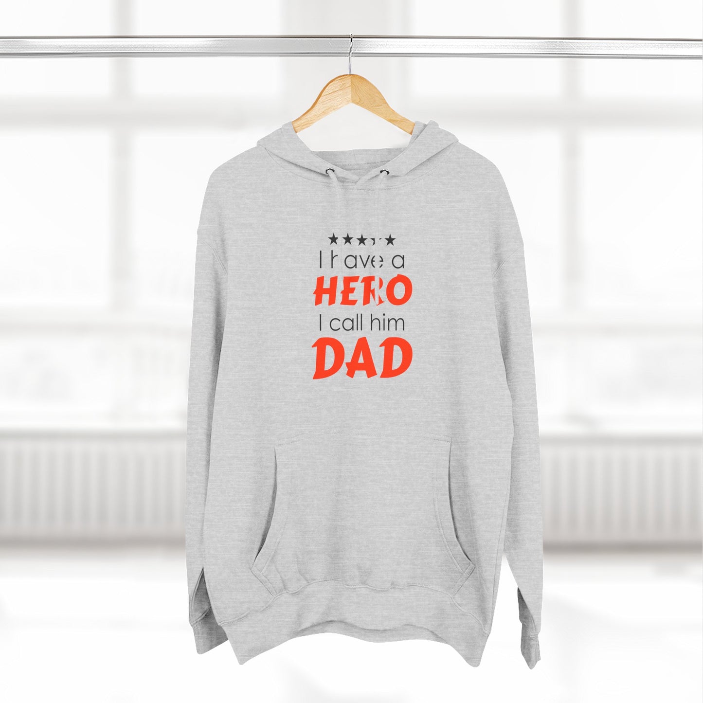 Dad Hero Fleece Hoodie | Perfect Gift for Father's Day, Birthday, Cozy Hoodie, Gift for Dad