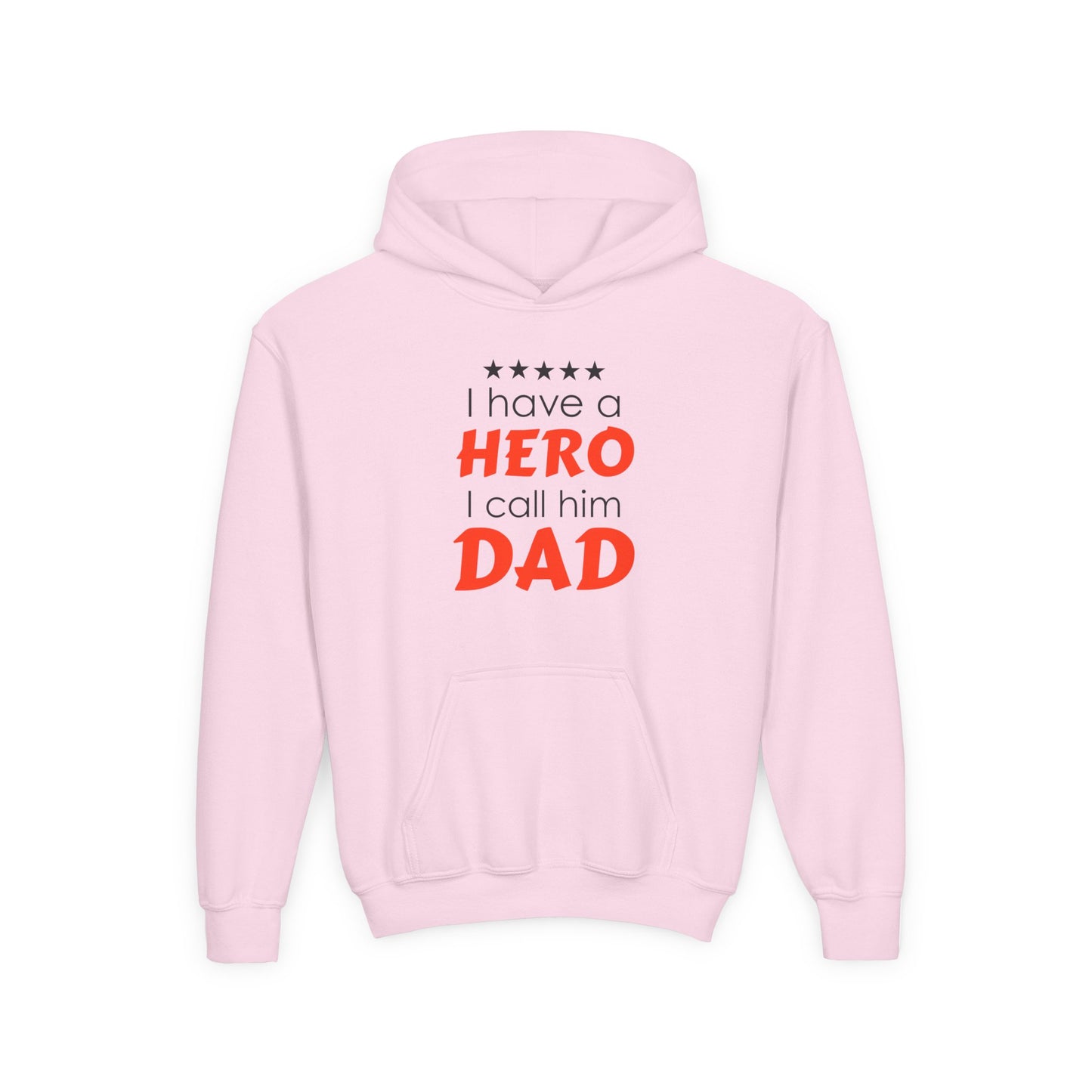 Dad Hero Youth Hoodie, Youth Sweatshirt Gift for Father's Day, Hero Sweatshirt for Kids, Funny Dad Hoodie, Casual Family Apparel