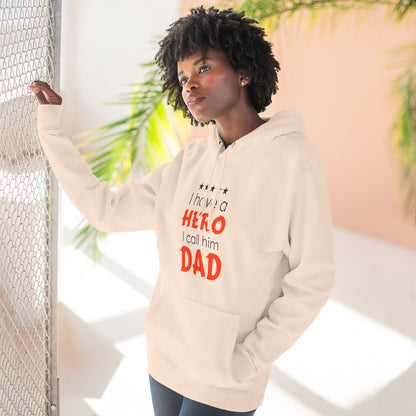 Dad Hero Fleece Hoodie | Perfect Gift for Father's Day, Birthday, Cozy Hoodie, Gift for Dad