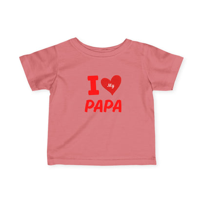 I Love My Papa Infant Tee, Cute Baby Shirt, Father's Day Gift, Baby Shower