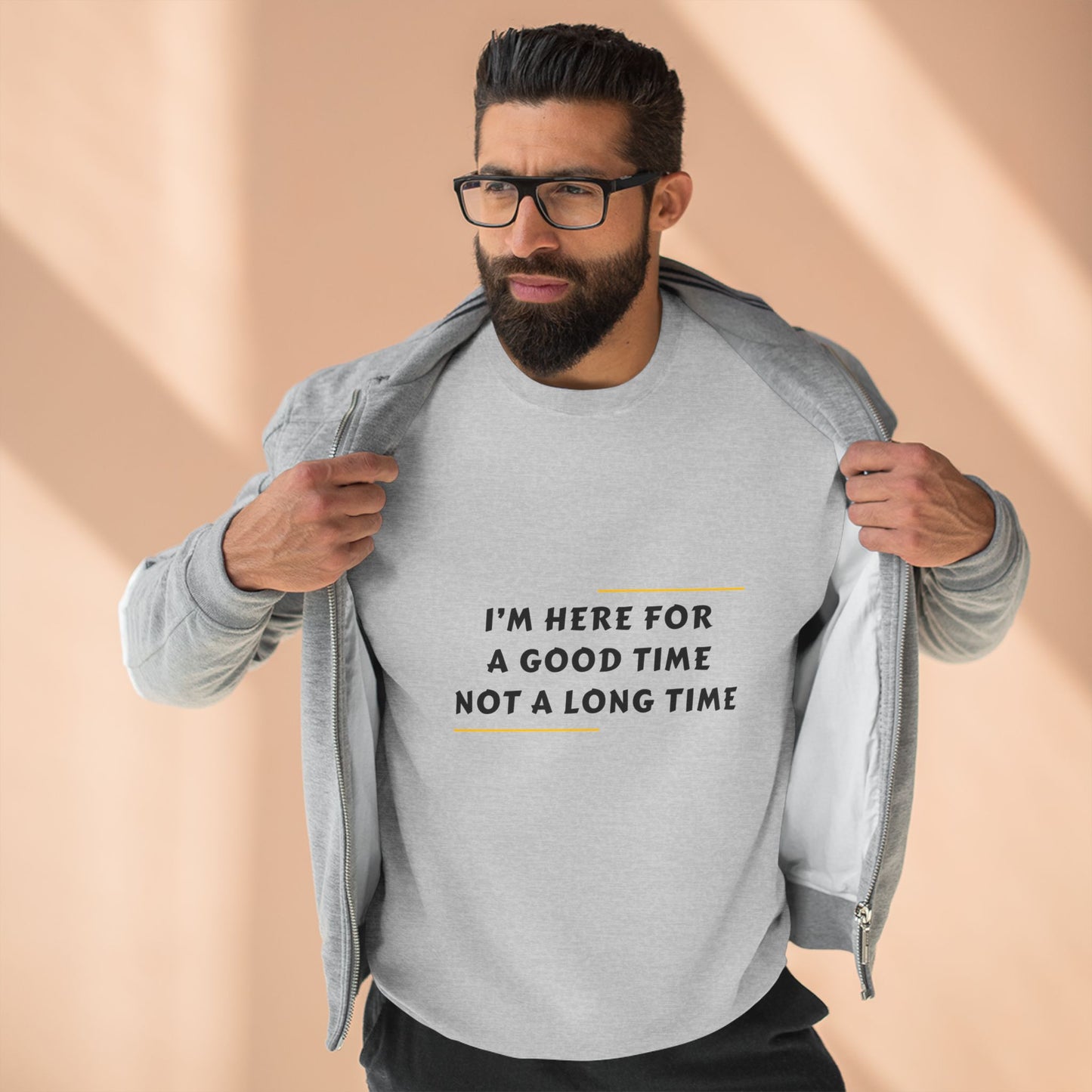 Unisex Crewneck Sweatshirt with Fun Quote, Comfy Casual Wear, Gift for Friends, Cozy Loungewear, Perfect for Parties, Birthday Gift