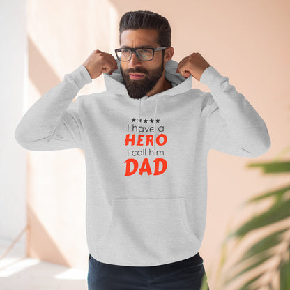 Dad Hero Fleece Hoodie | Perfect Gift for Father's Day, Birthday, Cozy Hoodie, Gift for Dad