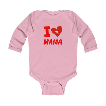 I Love My Mama Infant Bodysuit | Cute Baby Outfit, Newborn Gift, Mother’s Day, Baby Shower, Holiday Apparel