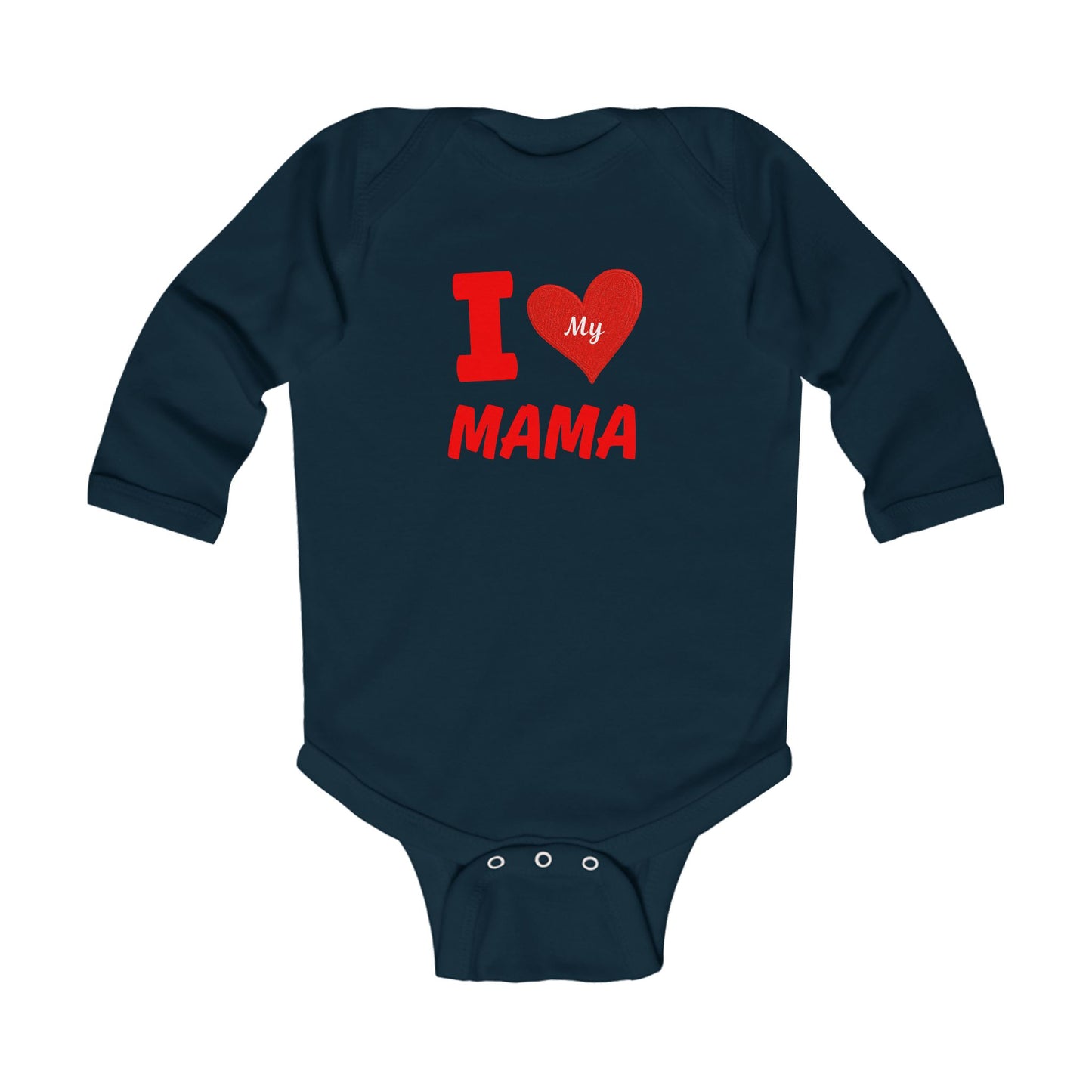 I Love My Mama Infant Bodysuit | Cute Baby Outfit, Newborn Gift, Mother’s Day, Baby Shower, Holiday Apparel