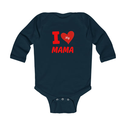 I Love My Mama Infant Bodysuit | Cute Baby Outfit, Newborn Gift, Mother’s Day, Baby Shower, Holiday Apparel