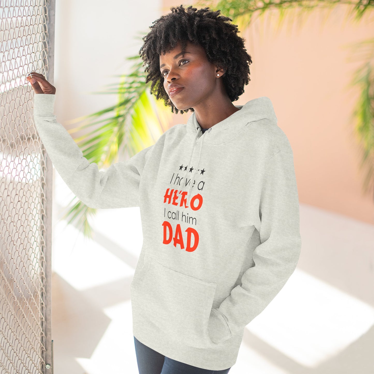 Dad Hero Fleece Hoodie | Perfect Gift for Father's Day, Birthday, Cozy Hoodie, Gift for Dad