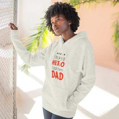 Dad Hero Fleece Hoodie | Perfect Gift for Father's Day, Birthday, Cozy Hoodie, Gift for Dad