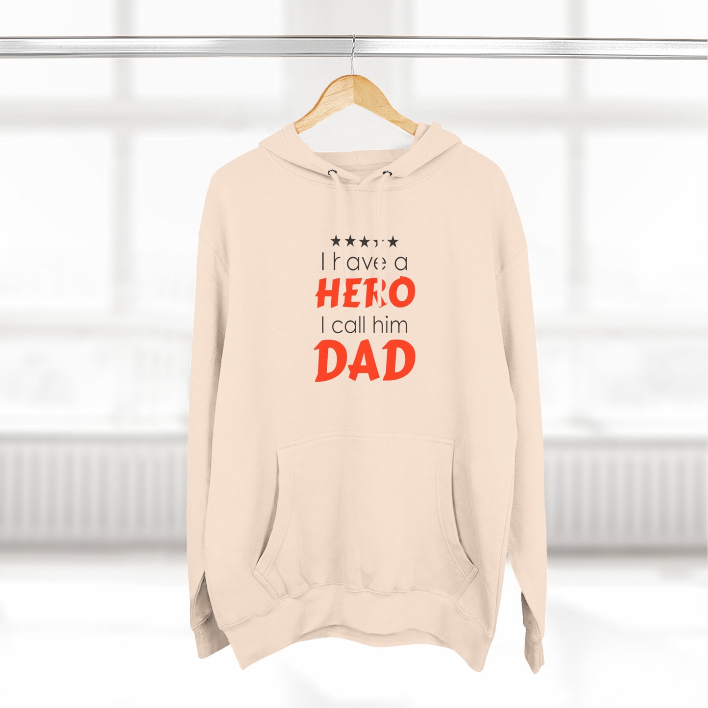 Dad Hero Fleece Hoodie | Perfect Gift for Father's Day, Birthday, Cozy Hoodie, Gift for Dad