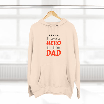 Dad Hero Fleece Hoodie | Perfect Gift for Father's Day, Birthday, Cozy Hoodie, Gift for Dad